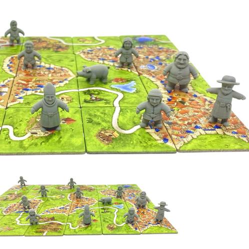 Realistic Meeples (for games like Carcassonne) - Light Grey, Hobby en Vrije tijd, Gezelschapsspellen | Bordspellen, Nieuw, Verzenden