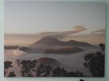 Indonesië Bromo vulkaan op canvas beschikbaar voor biedingen