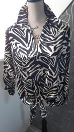 Goud/Zwarte Blouse met Sierknopen, Ophalen, Nieuw, Overige kleuren