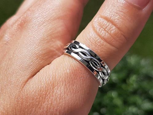 Vanoli - 925 zilveren draai / spinning spinner ring maat 20, Sieraden, Tassen en Uiterlijk, Ringen, Nieuw, Dame of Heer, 20 of groter