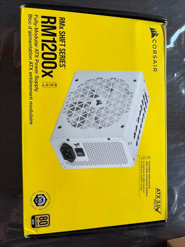 -:- Corsair RM1200x SHIFT 1200W Voeding-:-, Computers en Software, Interne voedingen, Zo goed als nieuw, Ophalen of Verzenden