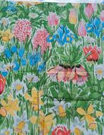 Franse brocante stof voor gordijnen lakens quilten bloemen, Antiek en Kunst, Ophalen of Verzenden