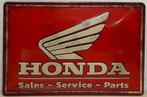 Honda motorcycles service relief reclamebord van metaal deco, Verzenden, Nieuw, Auto's