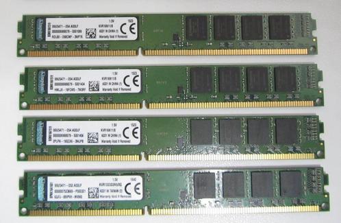 32GB KIT(4x8 GB) Kingston PC3-12800 u (1600MHz) DDR3 GAME, Computers en Software, RAM geheugen, Zo goed als nieuw, Desktop, DDR3