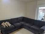 Hoekbank grijs antraciet, Huis en Inrichting, Ophalen, Gebruikt, Stof, Hoek