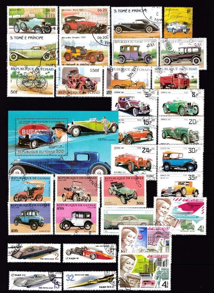 9536) auto ca 33x, Postzegels en Munten, Postzegels | Thematische zegels, Auto's, Ophalen of Verzenden