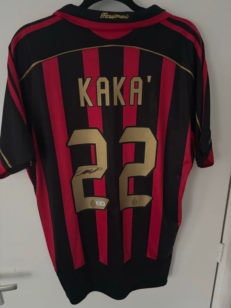 Gesigneerd/Signed Kaka Shirt - AC Milan - Beckett COA, Verzamelen, Sportartikelen en Voetbal, Ophalen of Verzenden, Zo goed als nieuw