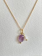 Amethist kettinkje, Sieraden, Tassen en Uiterlijk, Kettingen, Paars, Nieuw, Ophalen of Verzenden, Met edelsteen