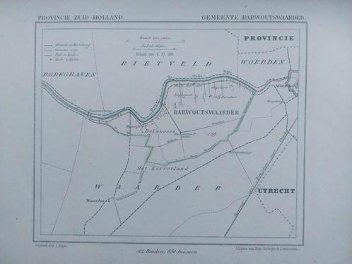 AG13 / Litho van J. Kuyper uit 1867 van Barwoutswaarder ZH, Antiek en Kunst, Kunst | Litho's en Zeefdrukken, Ophalen of Verzenden