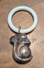 Vintage baby rammelaar konijn, verzilverd., Antiek en Kunst, Ophalen