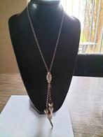 Prachtige antieke zilveren breidoppen ketting., Verzenden, Zilver, Ketting