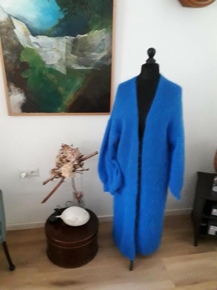 SUPER MOOI MOHAIR (LA PETITE LAINE )VEST / JAS NIEUW!!, Kleding | Dames, Truien en Vesten, Zo goed als nieuw, Maat 42/44 (L), Blauw