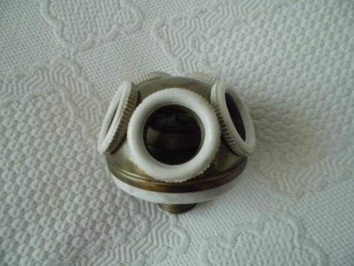 1 antieke zeldzame DRGM bal fitting clustersocket 5 voudig, Antiek en Kunst, Antiek | Lampen, Ophalen of Verzenden
