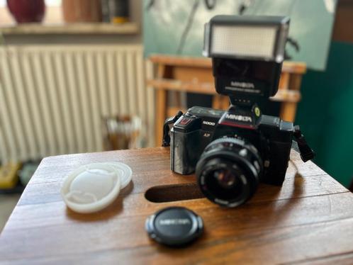 Minolta 5000 AF & flitser 2800 & Rokkor 35-70mm, Audio, Tv en Foto, Fotocamera's Analoog, Gebruikt, Spiegelreflex, Minolta, Ophalen of Verzenden