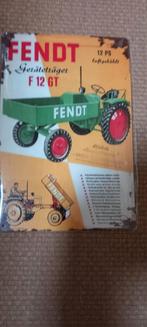 Fendt Tractor Reclamebord - 20x30cm - Nieuw, Ophalen of Verzenden