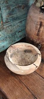 Mooie brocante verweerde houten schaal, ., Rond, Ophalen of Verzenden, Zo goed als nieuw