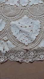 Sfeervol rond tafelkleed – wit & ecru, opengewerkt, Ophalen, Gebruikt, Rond, Binnen