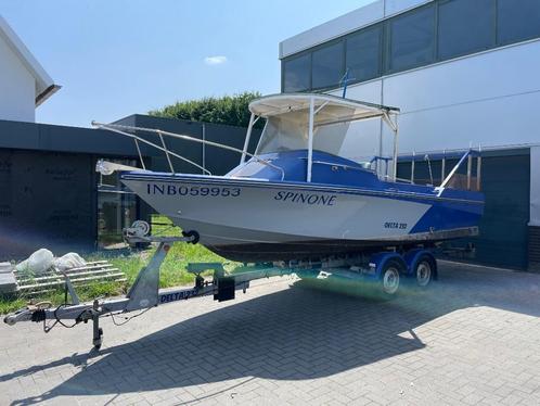 Vissersboot kajuitboot motorboot 150PK Volvo Penta, Watersport en Boten, Motorboten en Motorjachten, Gebruikt, Polyester, 6 tot 9 meter