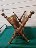 lectuurbak leer vintage, Huis en Inrichting, Woonaccessoires | Krantenbakken en Lectuurbakken, Ophalen of Verzenden