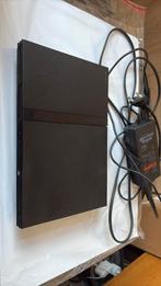 Playstation 2 slim met adaptor, Spelcomputers en Games, Gebruikt, Zwart, Ophalen of Verzenden, Zonder controller