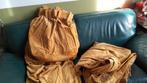 Gouden/Geel velours gordijnen kort, Overige kleuren, 150 tot 200 cm, Ophalen of Verzenden, Zo goed als nieuw