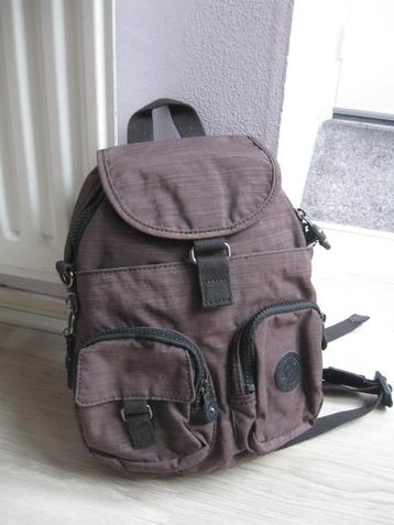 KIPLING rugtasje bruin met aapje als nieuw beschikbaar voor biedingen