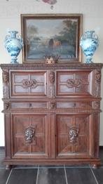 Hollands antiek meubel met neptunus maskers 17e eeuw, Ophalen of Verzenden