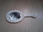 Brocante Handspiegel met Bloemmotief, Minder dan 50 cm, Gebruikt, Rond, Ophalen of Verzenden