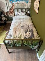 Woood Mees Metaal Bed 90x200 Groen, Kinderen en Baby's, Kinderkamer | Bedden, Ophalen, 85 tot 100 cm, Zo goed als nieuw, Lattenbodem