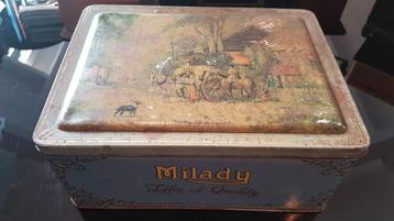 Art nouveau versierd antiek groot engels milady blik €9 beschikbaar voor biedingen