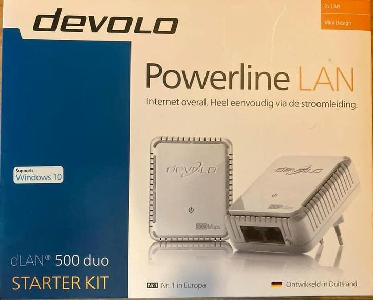 Devolo dLAN 500 Duo Starter Kit - Powerline Adapter, Computers en Software, Powerlines, Gebruikt, Ophalen of Verzenden