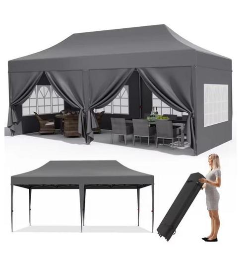 Luxe Paviljoen Pop-up Gazebo 3x6m. Waterdichte Vouwbare Tent, Tuin en Terras, Partytenten, Nieuw, Partytent, Opvouwbaar, Ophalen of Verzenden