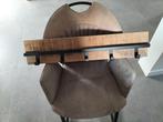 Mango houten kapstok met zwart metalen haken., Zo goed als nieuw, Minder dan 100 cm, Hout, Ophalen