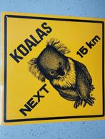 Verkeersbordje met overstekende koala s, Reclamebord, Ophalen of Verzenden, Zo goed als nieuw