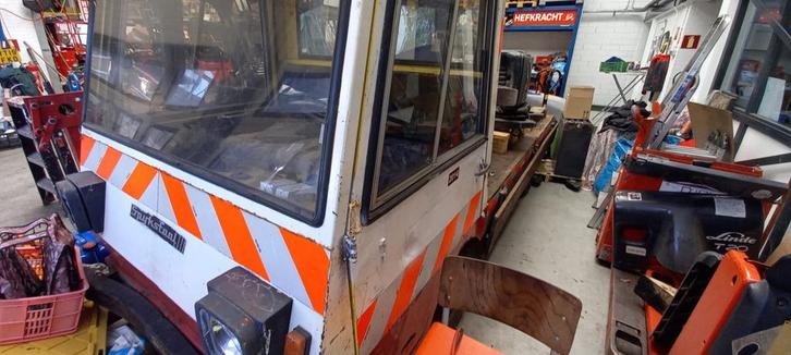 Spijkstaal Elektrische Bakwagen - Klein & Handig!, Tuin en Terras, Veegmachines, Gebruikt, Ophalen