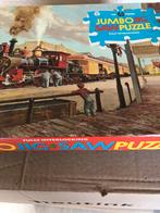 Oude puzzel 160 stukjes stoomtrein oude amerika, Antiek en Kunst, Ophalen of Verzenden