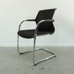 Vitra Unix Vergaderstoel / Conferentiestoel | Zwart | Slede, Huis en Inrichting, Stoelen, Gebruikt, Ophalen of Verzenden, Vijf, Zes of meer stoelen