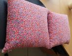 2 sierkussens 40/40 cm (Kuss) ,voor beiden, Ophalen, Zo goed als nieuw, Roze, Vierkant