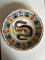 Wandbord gekleurd delfts PS Holland vijzel, Ophalen of Verzenden