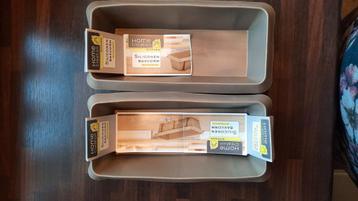 1x nieuwe siliconen bakvormen/bakblik 26x13cm goudkleurig beschikbaar voor biedingen