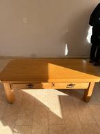 Antieke Eikenhouten Salontafel met Lades, Ophalen, Gebruikt, 100 tot 150 cm, Eikenhout
