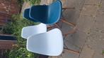 4 comfortabele kuipstoelen voor binnen- alleen afhalen, Huis en Inrichting, Stoelen, Ophalen, Gebruikt, Wit, Vier
