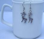 oorbellen van zilverkleurige herten, Overige materialen, Hangers, Nieuw, Ophalen of Verzenden