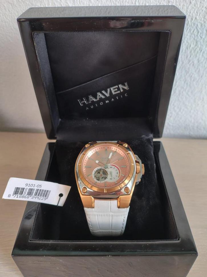 haaven herenhorloge automaat, Sieraden, Tassen en Uiterlijk, Horloges | Antiek, Polshorloge, Overige merken, Staal, 1960 of later