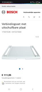 Bosch verbindingsset met uitschuifbare plaat, Witgoed en Apparatuur, Onderdelen en Toebehoren, Ophalen of Verzenden, Zo goed als nieuw
