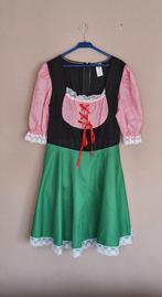 Dirndl- oktoberfest - bierfeest damesjurkje rd/gr Mt L 40/42, Kleding | Dames, Ophalen of Verzenden, Zo goed als nieuw, Maat 42/44 (L)