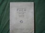 Puch type 125 1939 ? dubbelzuiger instructie boekje, Motoren, Ophalen of Verzenden, Overige merken