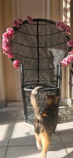 boho stoel hippie zwart bamboe, Huis en Inrichting, Stoelen, Ophalen, Gebruikt