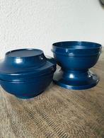 Blauw Tupperware bakje, kom met deksel, Ophalen of Verzenden, Gebruikt, Blauw, Bak of Kom