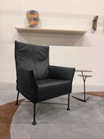 Nieuwstaat Montis Charly Fauteuil zwart leer Design stoel, Montis, Leer, 75 tot 100 cm, Leolux Harvink Jori Rolf Benz Design on Stock Eyye Montis